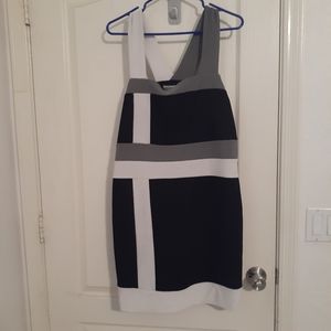 Black white and gray mini Dress 2X